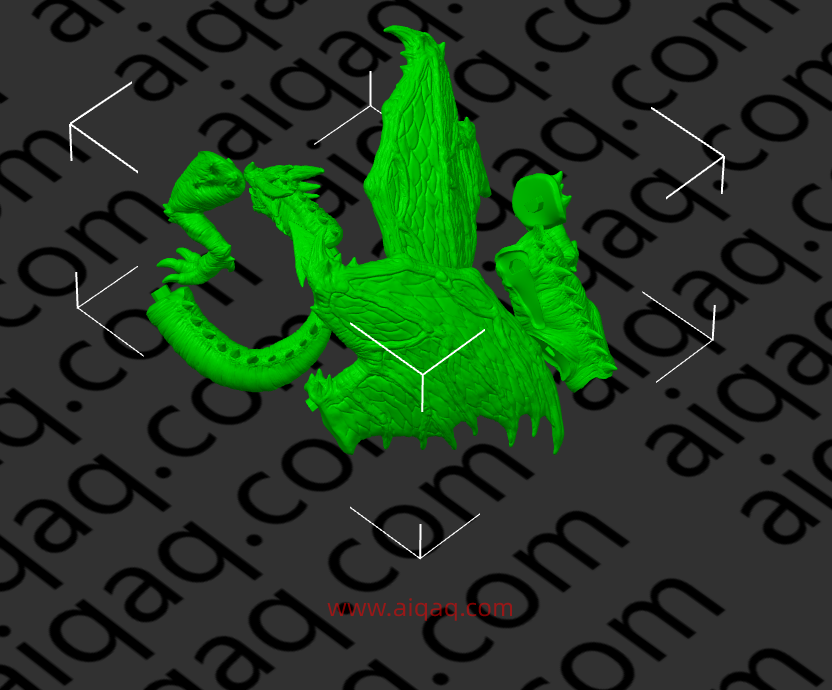 恶龙系列之drake西方龙拆件3d模型-STL下载网_3D打印模型网_3D打印机_3D模型库