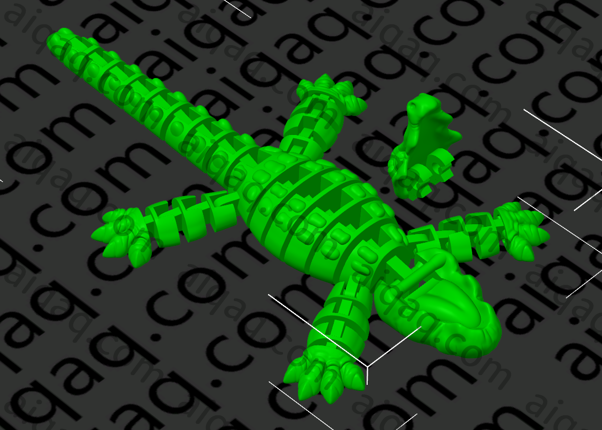 铰链式 鳄鱼-STL下载网_3D打印模型网_3D打印机_3D模型库