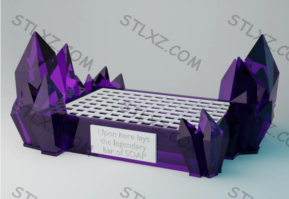 水晶肥皂盘-STL下载网_3D打印模型网_3D打印机_3D模型库