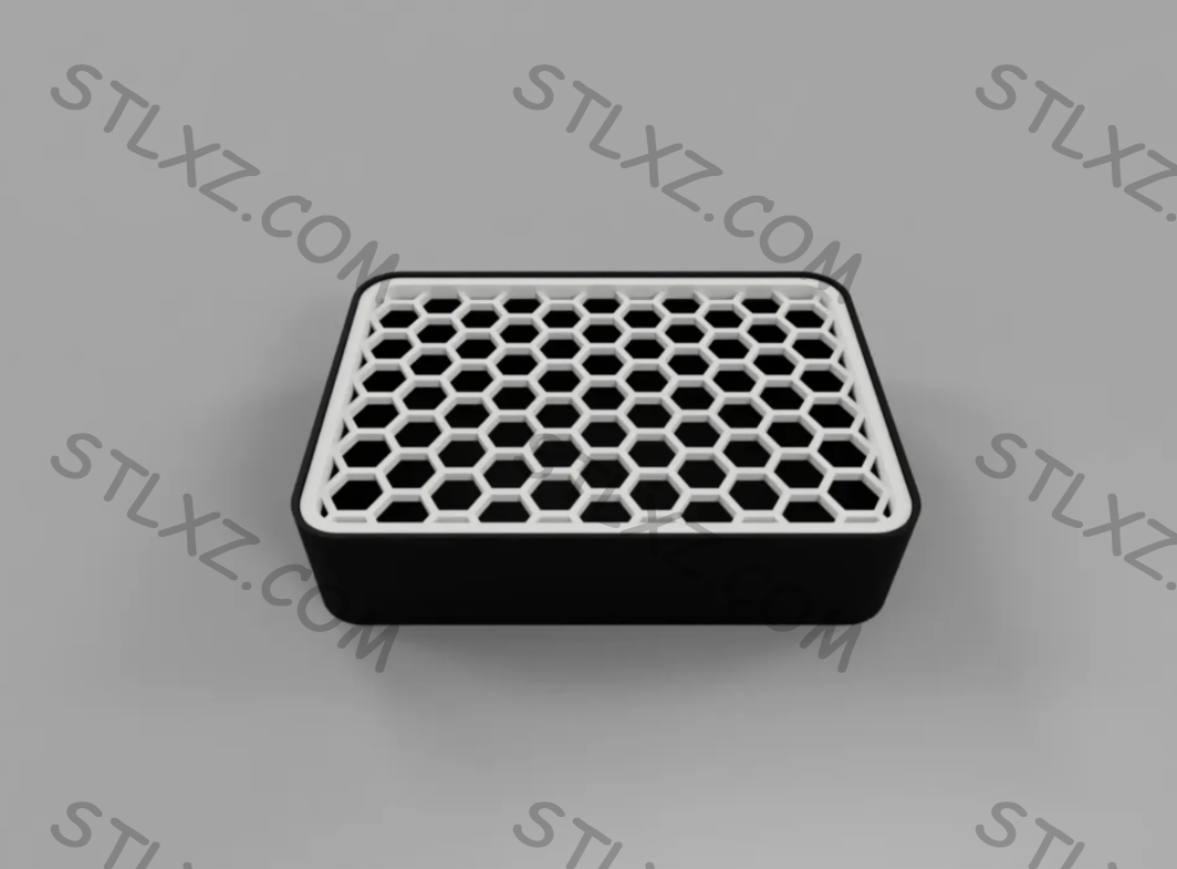 蜂巢肥皂盘-STL下载网_3D打印模型网_3D打印机_3D模型库