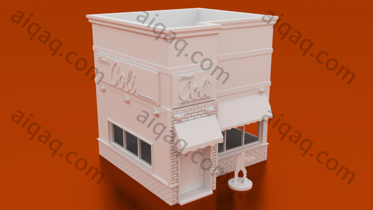 城市餐厅-STL下载网_3D打印模型网_3D打印机_3D模型库