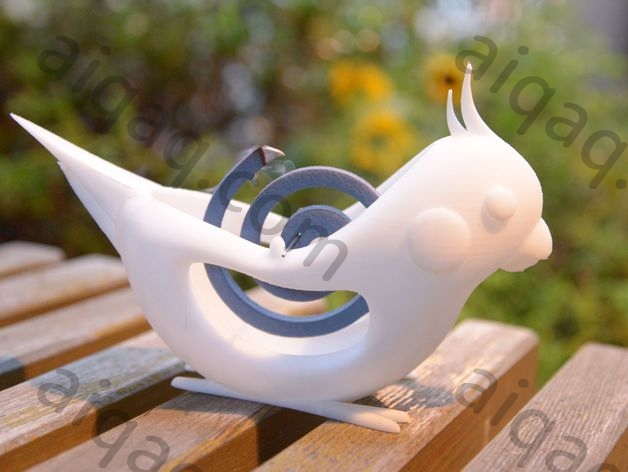 玄凤鹦鹉形状的蚊香架-STL下载网_3D打印模型网_3D打印机_3D模型库