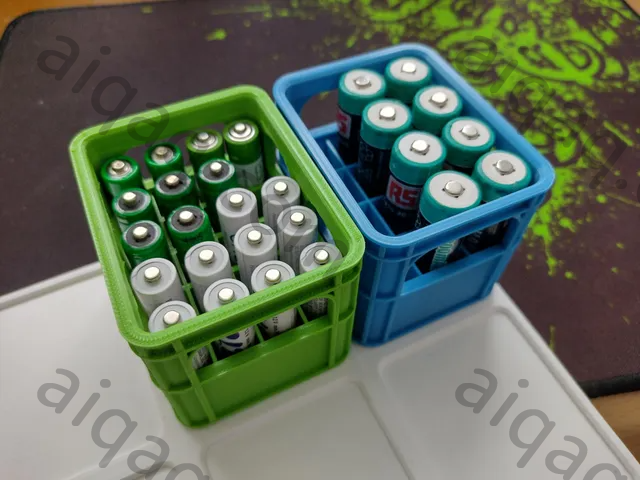 可定制和可堆叠的啤酒箱，适用于所有类型的电池-STL下载网_3D打印模型网_3D打印机_3D模型库