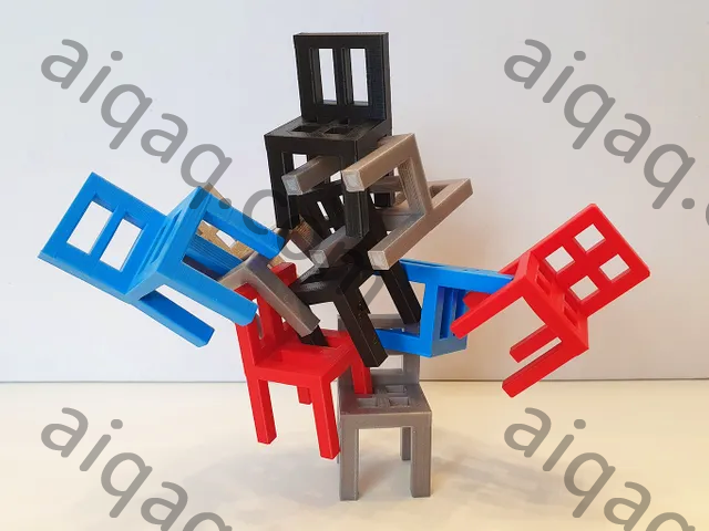 椅子堆叠游戏 – 没有支撑-STL下载网_3D打印模型网_3D打印机_3D模型库