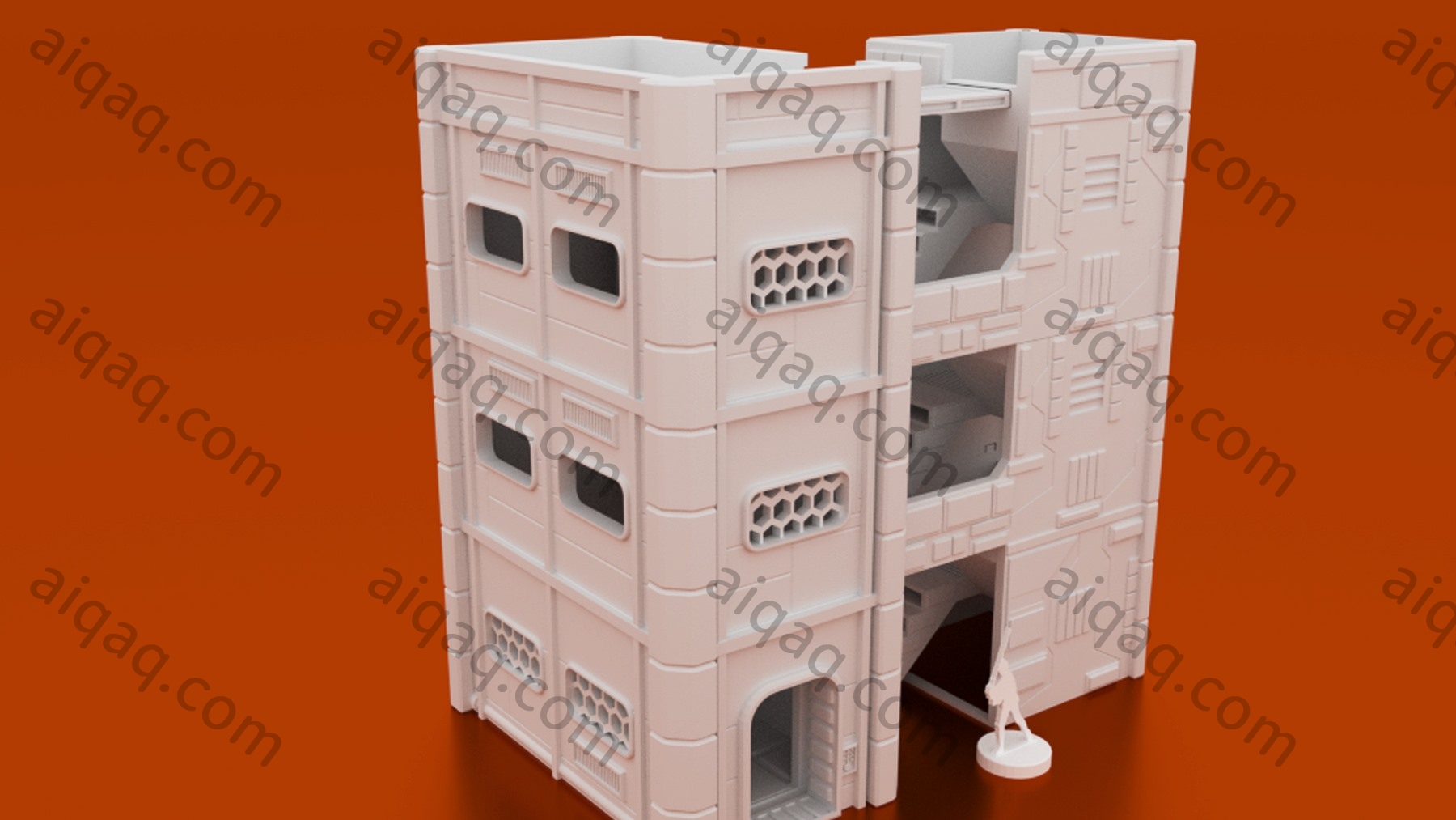 中缘城市小型公寓-STL下载网_3D打印模型网_3D打印机_3D模型库