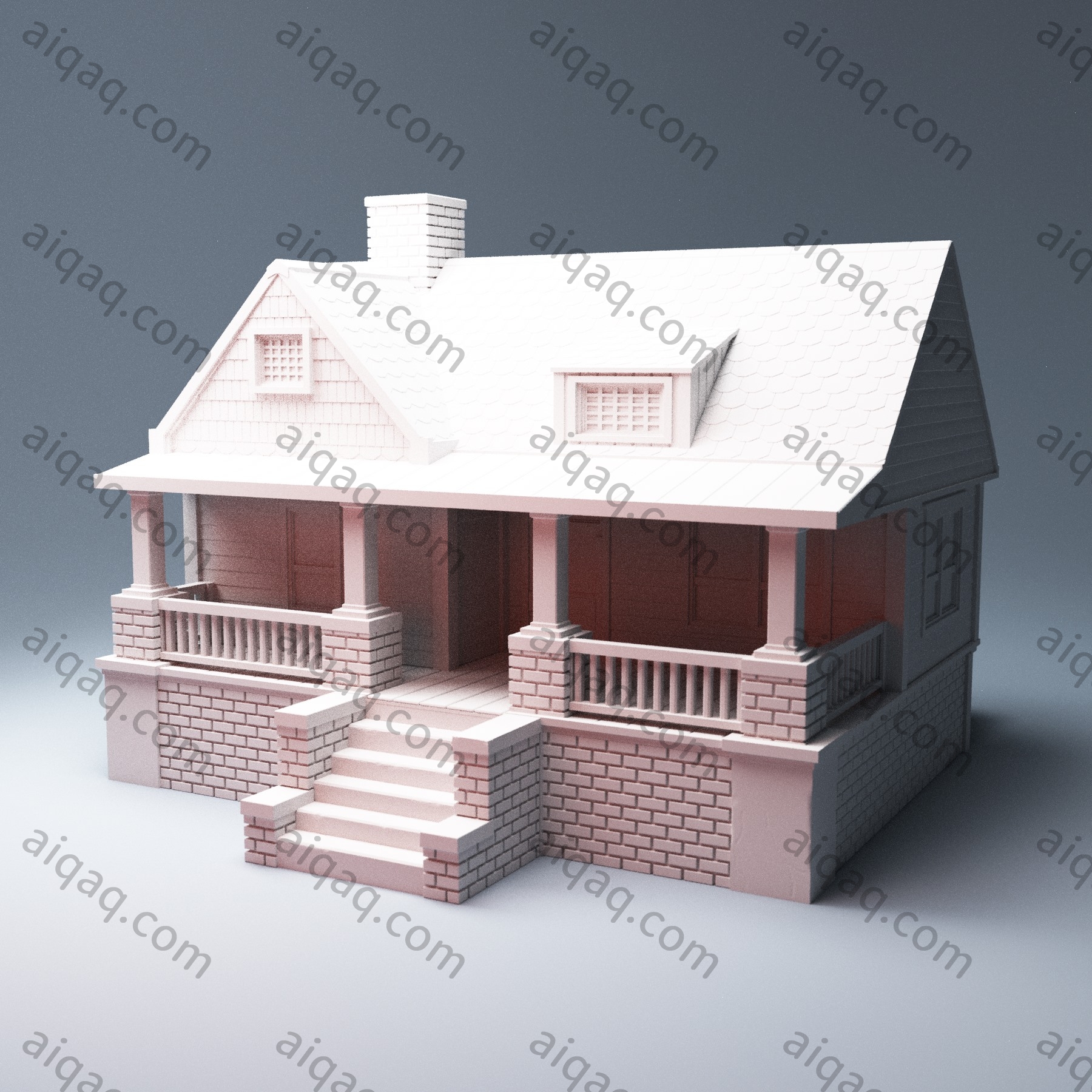 城市郊区房屋-STL下载网_3D打印模型网_3D打印机_3D模型库