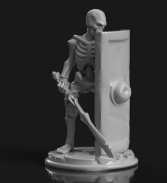 剑盾双持骨头兵-STL下载网_3D打印模型网_3D打印机_3D模型库