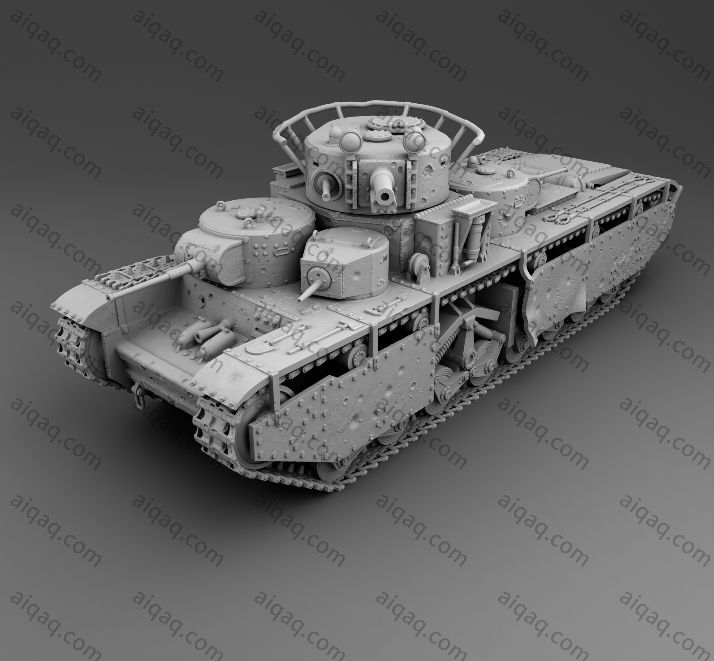 T-35 坦克-STL下载网_3D打印模型网_3D打印机_3D模型库