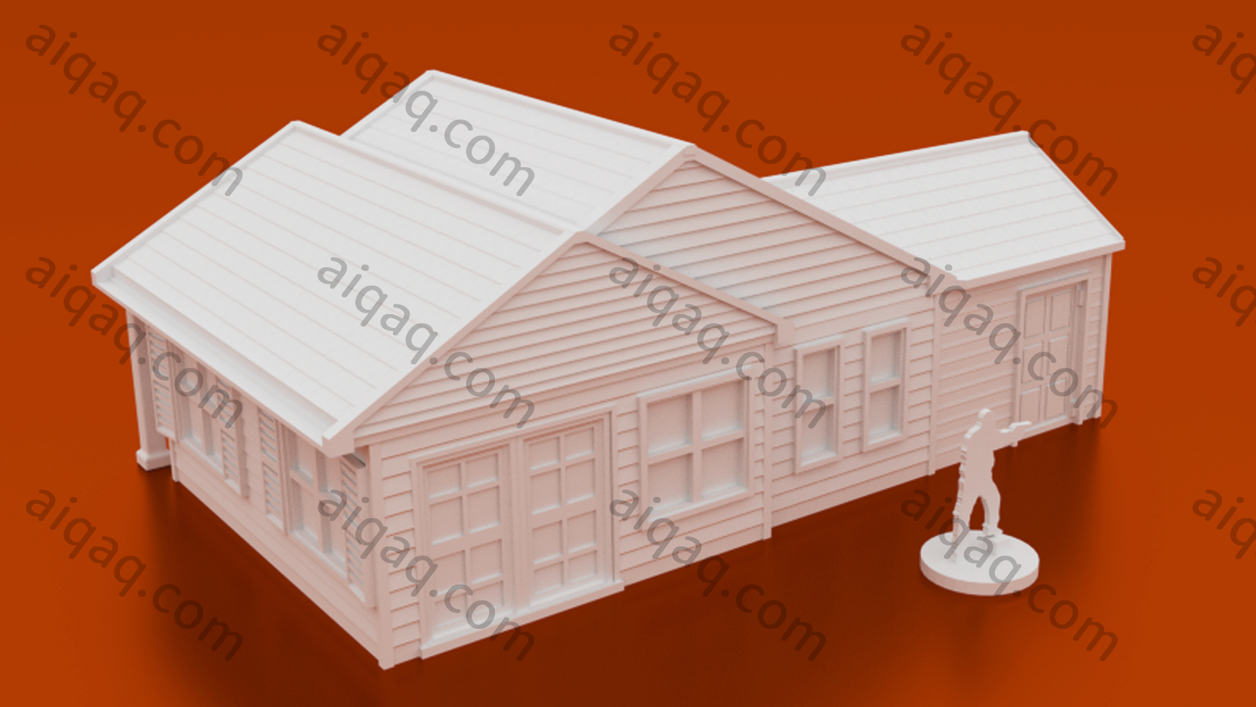 城市郊区房子-STL下载网_3D打印模型网_3D打印机_3D模型库