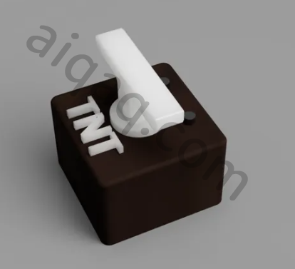 TNT按钮键帽-STL下载网_3D打印模型网_3D打印机_3D模型库