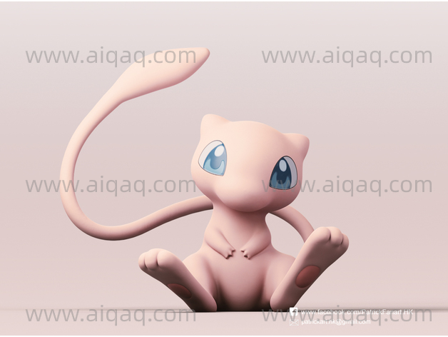 【宠物小精灵】宝可梦-梦幻 作者：Ninetales-Mew(Pokemon)-STL下载网_3D打印模型网_3D打印机_3D模型库