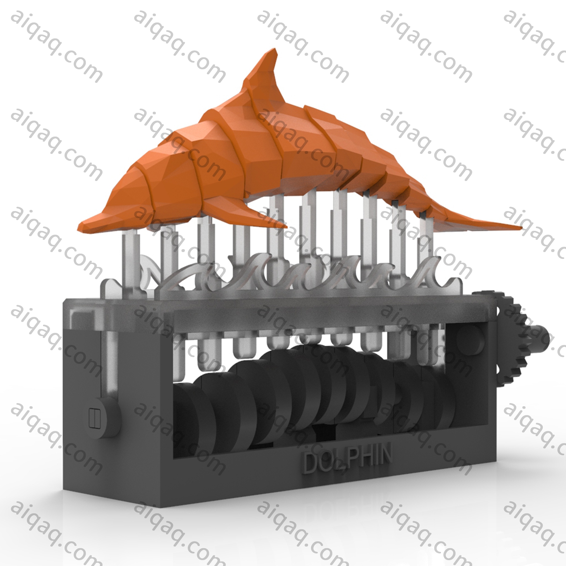 游动的海豚-STL下载网_3D打印模型网_3D打印机_3D模型库