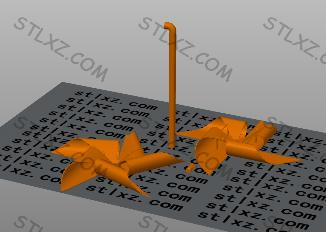 纸风车模型-STL下载网_3D打印模型网_3D打印机_3D模型库
