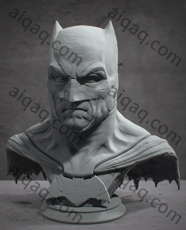 半身像 胸像 蝙蝠侠-STL下载网_3D打印模型网_3D打印机_3D模型库