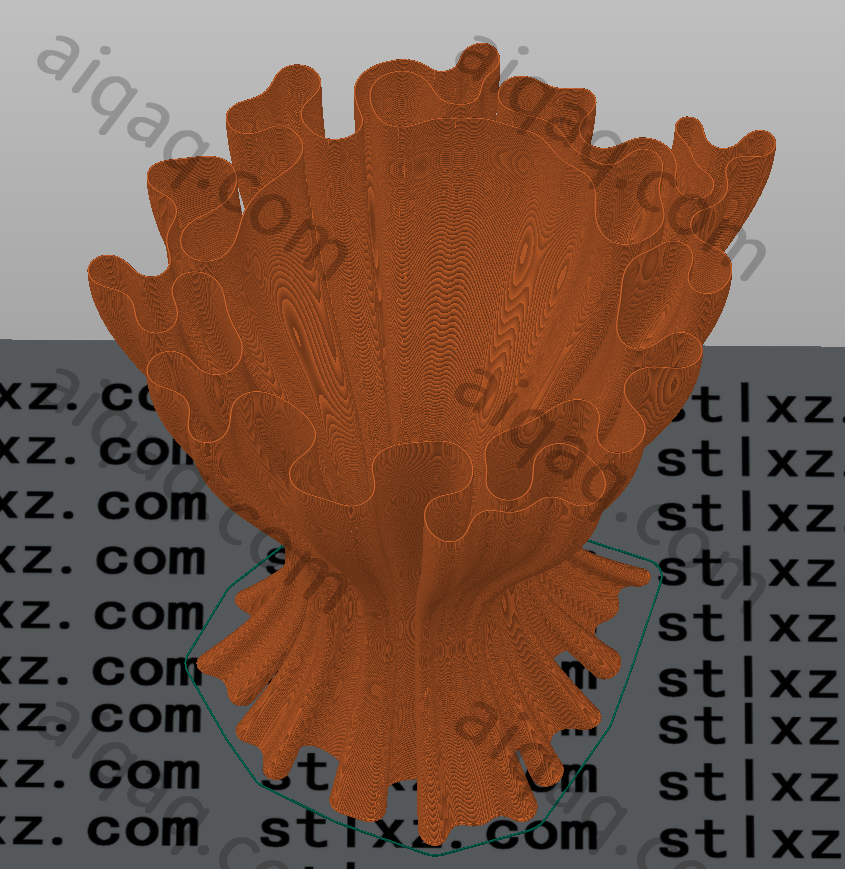 波浪花瓶-STL下载网_3D打印模型网_3D打印机_3D模型库