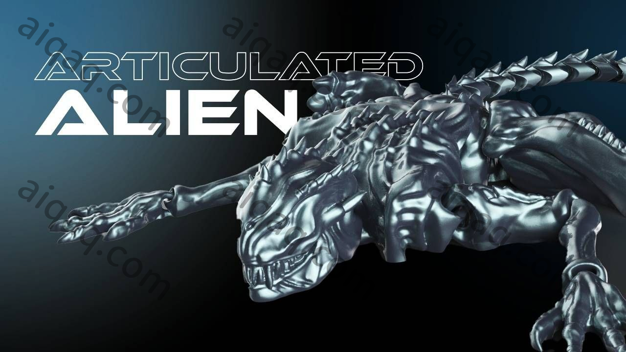 外星人  铰链式-STL下载网_3D打印模型网_3D打印机_3D模型库