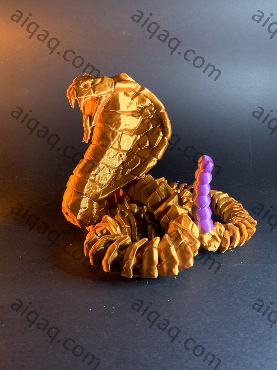 眼镜蛇  响尾蛇 一体成型可活动-STL下载网_3D打印模型网_3D打印机_3D模型库
