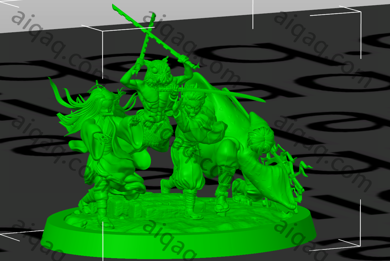 鬼灭之刃 主角四人组-STL下载网_3D打印模型网_3D打印机_3D模型库