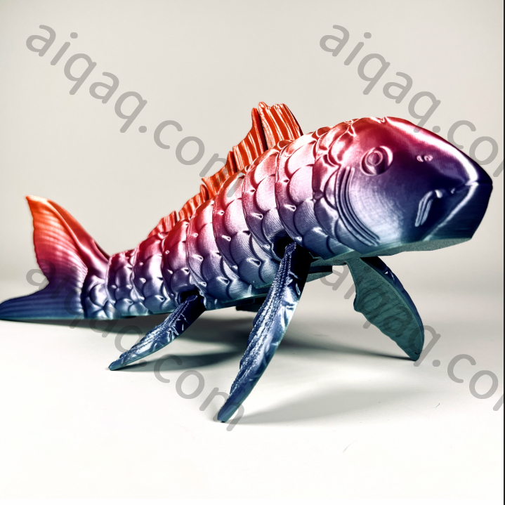 一体打印可活动鲤鱼 锦鲤-STL下载网_3D打印模型网_3D打印机_3D模型库