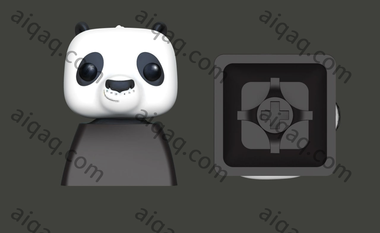 熊猫键帽-STL下载网_3D打印模型网_3D打印机_3D模型库