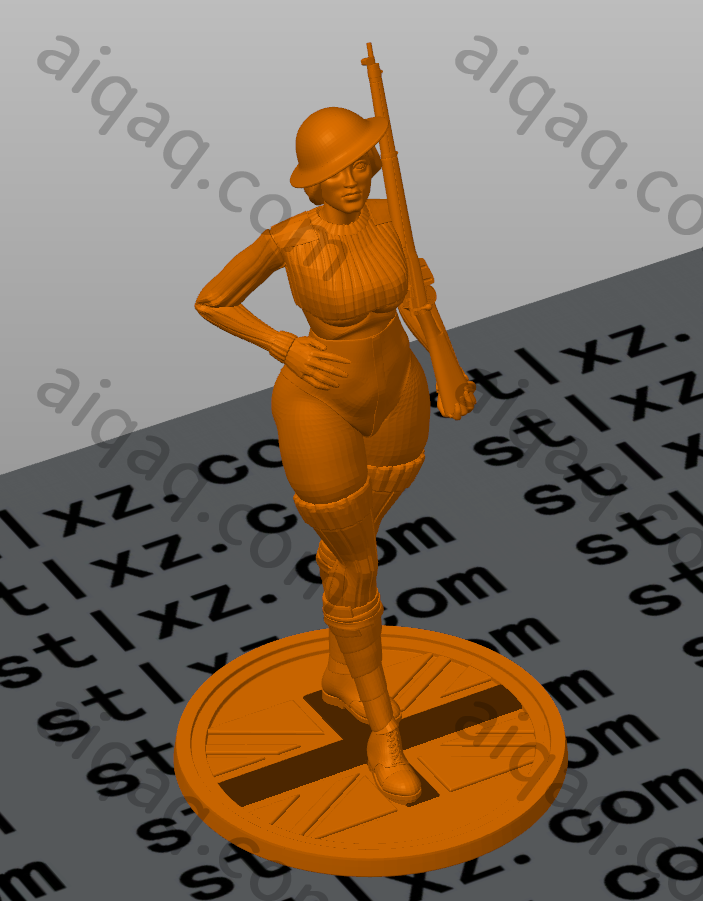 英国女兵人形-STL下载网_3D打印模型网_3D打印机_3D模型库