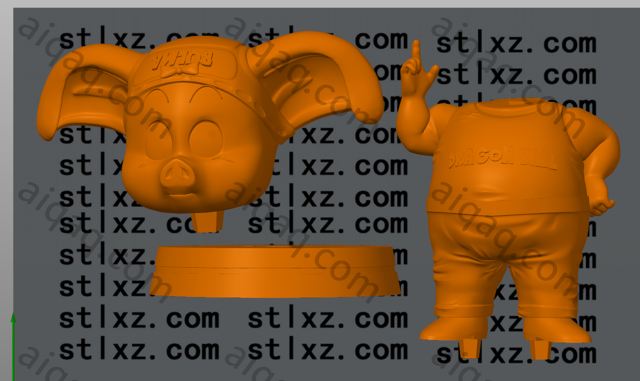 动漫龙珠z八戒-STL下载网_3D打印模型网_3D打印机_3D模型库