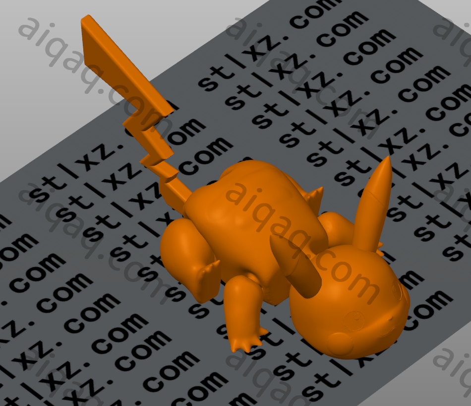 可活动皮卡丘-STL下载网_3D打印模型网_3D打印机_3D模型库