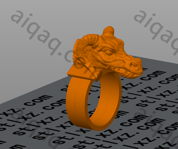 龙头戒指-STL下载网_3D打印模型网_3D打印机_3D模型库