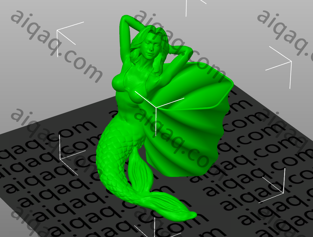 美人鱼 笔筒-STL下载网_3D打印模型网_3D打印机_3D模型库