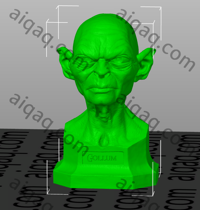 咕噜半身像  胸像 指环王-STL下载网_3D打印模型网_3D打印机_3D模型库