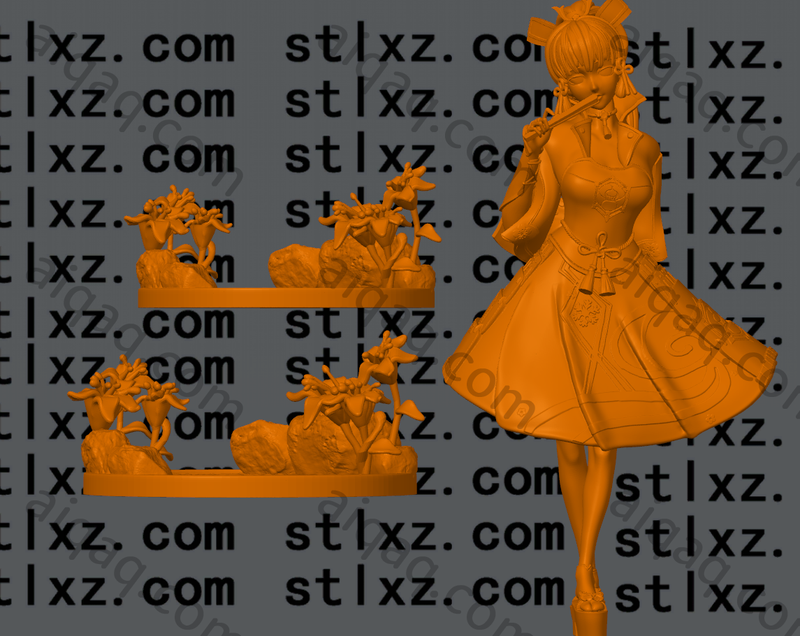 原神 神里绫华多版本-STL下载网_3D打印模型网_3D打印机_3D模型库