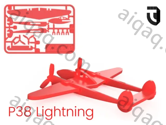 P38闪电套件卡著名飞机-STL下载网_3D打印模型网_3D打印机_3D模型库
