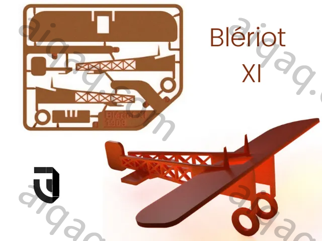 布莱里奥十一号套件卡著名飞机-STL下载网_3D打印模型网_3D打印机_3D模型库