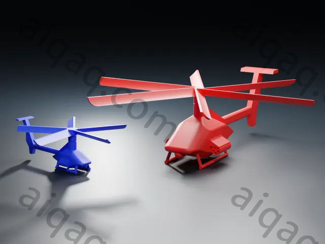 一体打印直升机-STL下载网_3D打印模型网_3D打印机_3D模型库