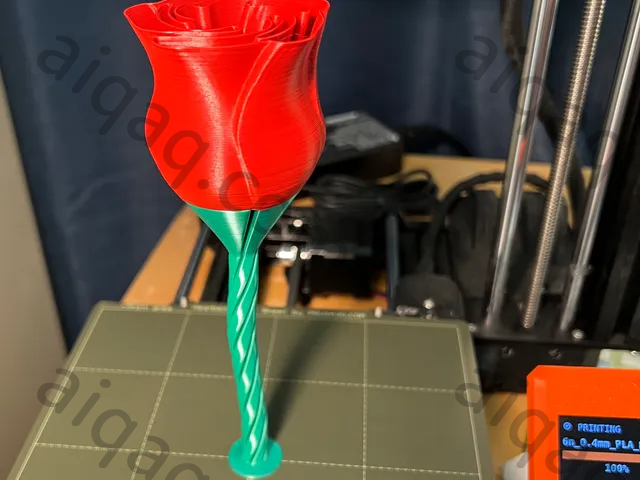 玫瑰花  花瓶模型打印-STL下载网_3D打印模型网_3D打印机_3D模型库