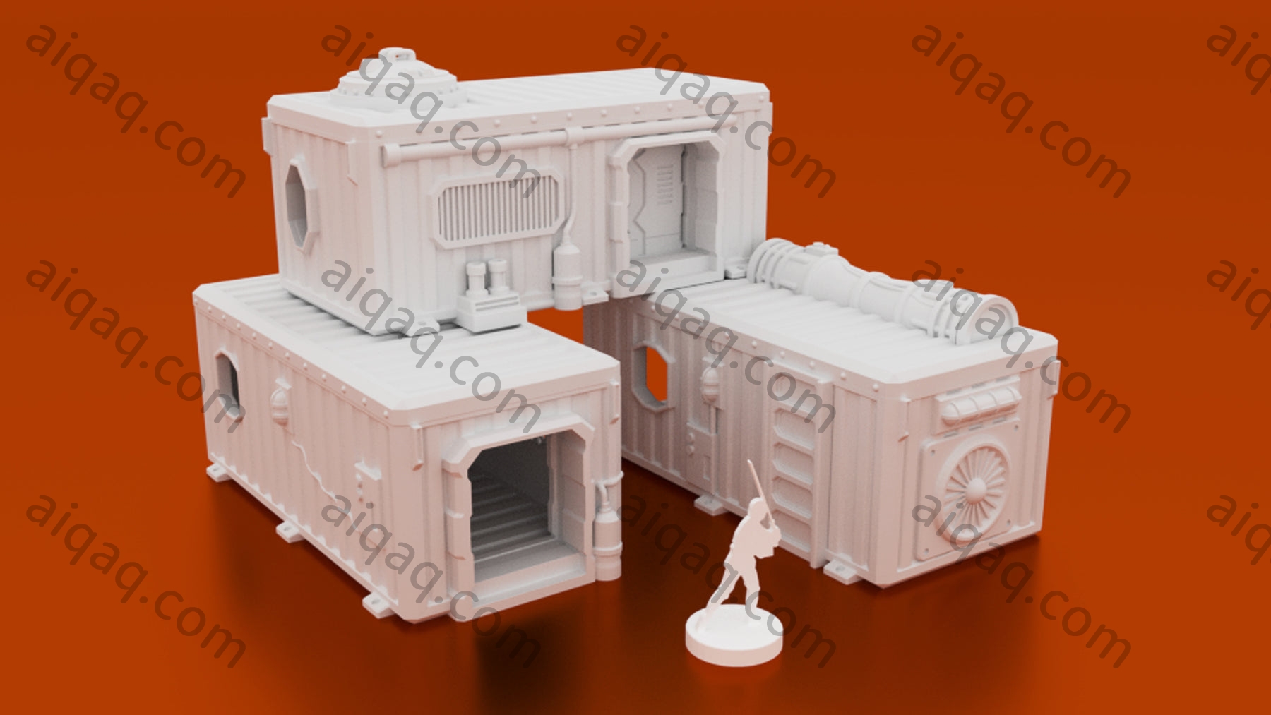 城市地下尼杜斯集装箱哈布建筑-STL下载网_3D打印模型网_3D打印机_3D模型库
