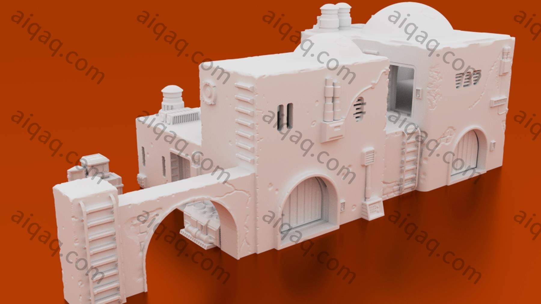 朝圣者城市之家“E”-STL下载网_3D打印模型网_3D打印机_3D模型库