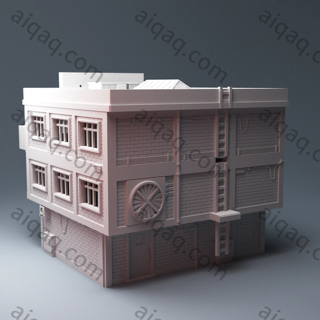 赛博朋克酒店大厦-STL下载网_3D打印模型网_3D打印机_3D模型库